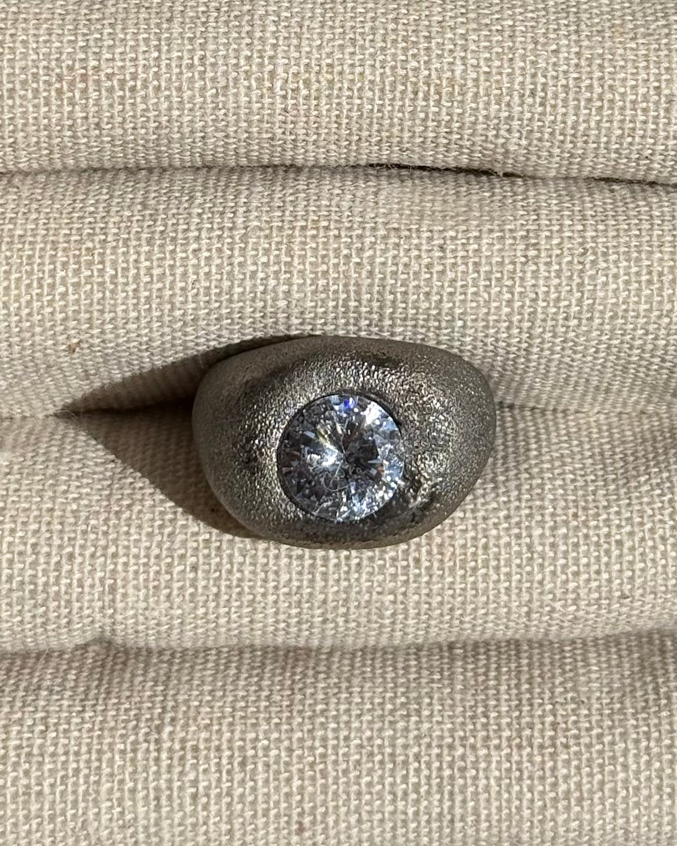 Faro Ring in Matt Platinum