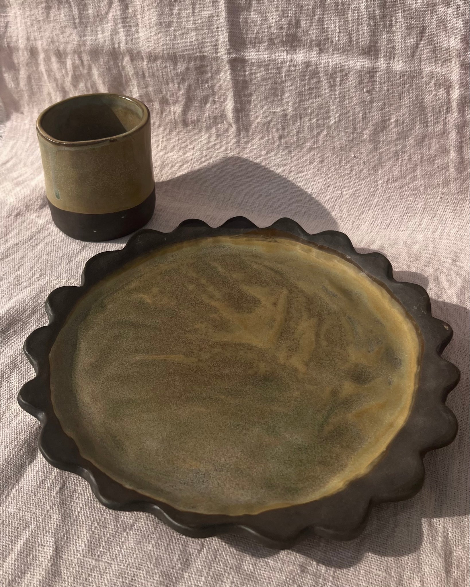 Ettore Plate in Vintage Green